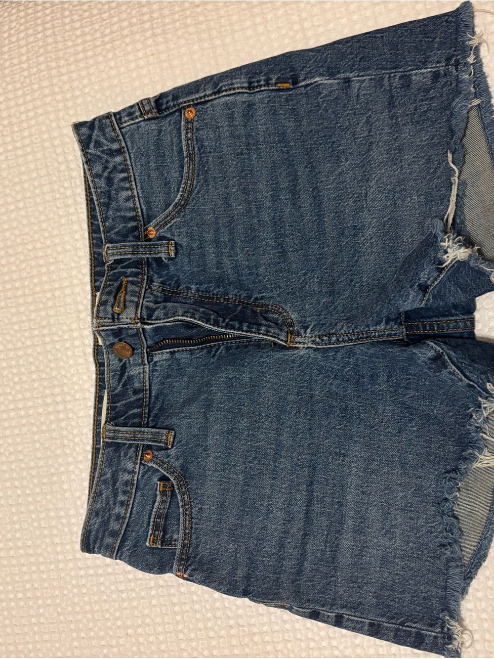 Universal Thread Blue Denim Shorts with Contrast Stitching